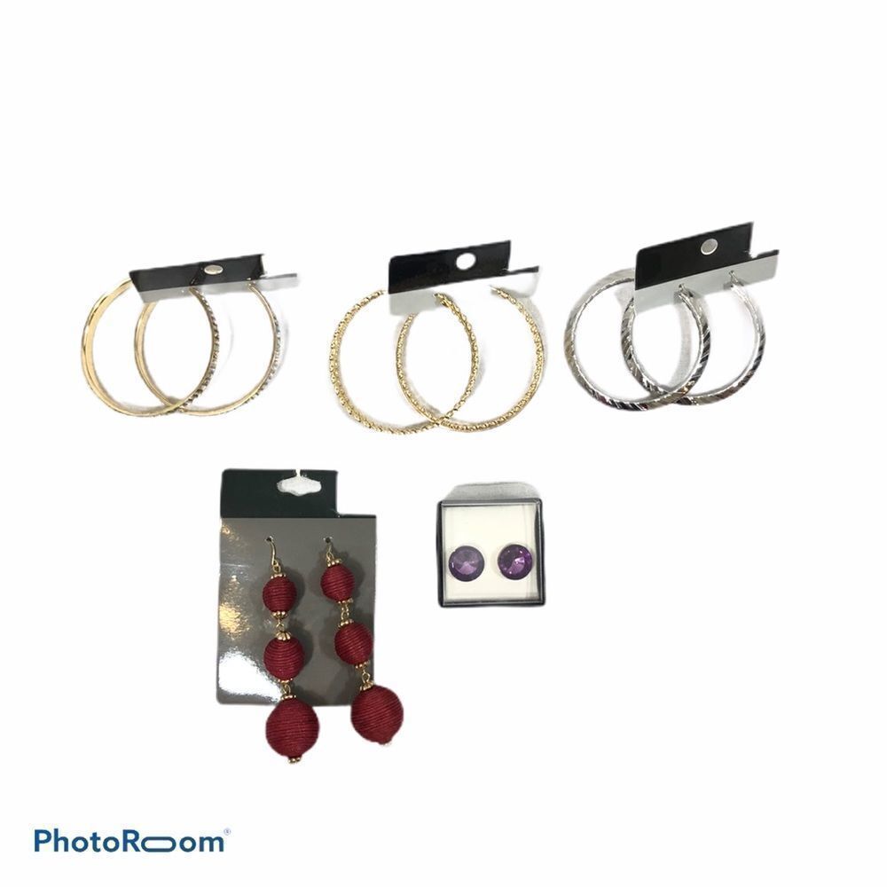 Lot Of Five Pairs Of Brand New Earrings